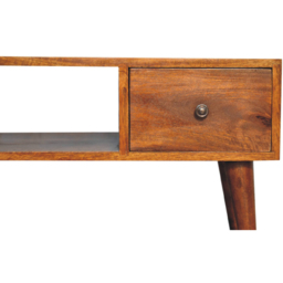Artisan Furniture Classic Chestnut 2 Drawer Single Shelf Mango Wood Coffee Table - thumbnail 4