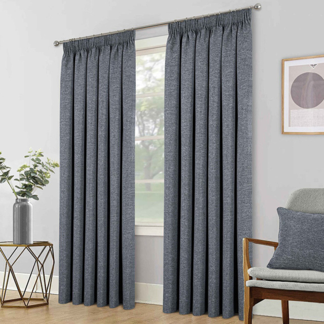 Divante Dusk Blackout Charcoal Thermal Curtains 183 x 168cm - image 1