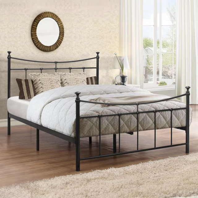 Emily Double Black Bed Frame - image 1