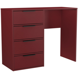 Crowndale Hong Kong 4 Drawer Red Matt Vanity Dressing Table Ready Assembled - thumbnail 4