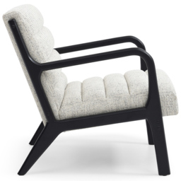 Otis Black and Natural Cord Static Ribbed Armchair - thumbnail 4