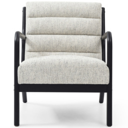 Otis Black and Natural Cord Static Ribbed Armchair - thumbnail 2