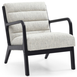 Otis Black and Natural Cord Static Ribbed Armchair - thumbnail 3