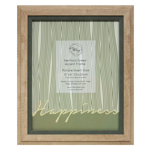 The Port. Co Gallery Hertford Green Accent Natural 10 x 8 inch Photo Frame - image 1