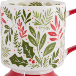 Single Xmas Footed Mug in Assorted styles - thumbnail 2