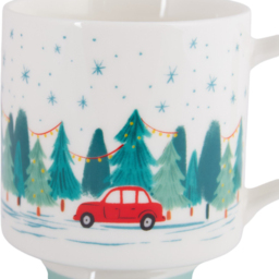 Single Xmas Footed Mug in Assorted styles - thumbnail 3