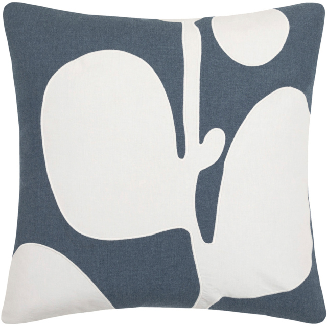 Voyage Maison Additions Betel Bluebell Embroidered Feather Filled Cushion 50cm - image 1