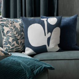 Voyage Maison Additions Betel Bluebell Embroidered Feather Filled Cushion 50cm - thumbnail 2