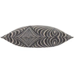 Paoletti Gatsby Black Jacquard Piped Cushion - thumbnail 3