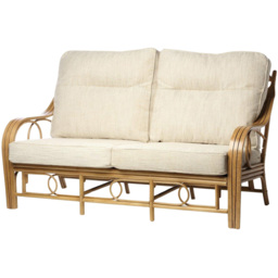 Desser Furniture Madrid 3 Seater Jasper Light Oak Natural Rattan Sofa - thumbnail 2