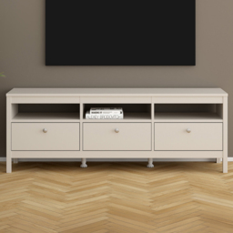 Florence Madrid Cashmere 3 Drawer 3 Shelf TV Unit - thumbnail 1