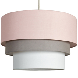 ValueLights Aztec 3-Tier Fabric Dusky Pink Ceiling Light Shade