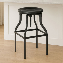 Premier Housewares New Foundry Black Metal Bar Stool - thumbnail 3