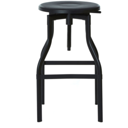 Premier Housewares New Foundry Black Metal Bar Stool - thumbnail 2