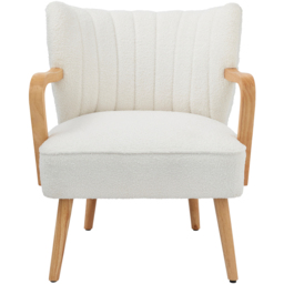 GFW Enzo Cream Teddy Accent Chair - thumbnail 2