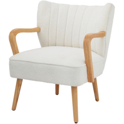 GFW Enzo Cream Teddy Accent Chair - thumbnail 3