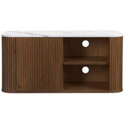 Birlea Kagu 2 Door 2 Shelf Walnut Small TV Unit - thumbnail 3