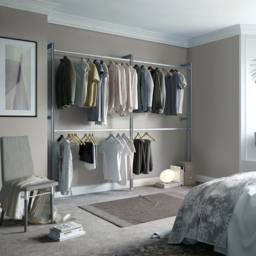 Spacepro Aura Anodised Extendible Hanging Bedroom Bundle 2 610mm - thumbnail 2