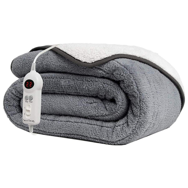 Sweet Dreams Grey Reversible Electric Throw - image 1
