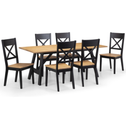 Julian Bowen Hockley 6 Seater Dining Table Set - thumbnail 2