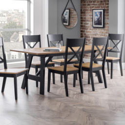 Julian Bowen Hockley 6 Seater Dining Table Set - thumbnail 1