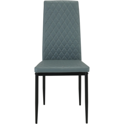 Indoor Living Emily 4 Seater Leather Marble Top Dining Set Grey - thumbnail 4