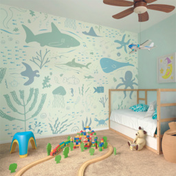 Origin Murals Underwater Adventures Blue Wall Mural - thumbnail 1