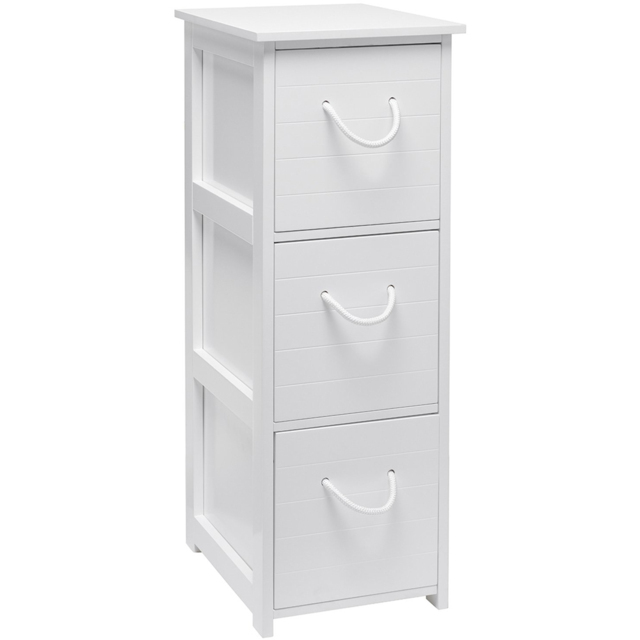 Bathstore Aura 3 Drawer White Cabinet with Rope Handles - image 1