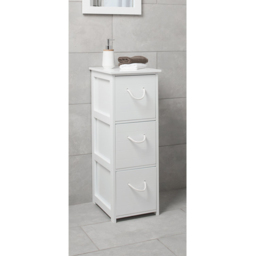 Bathstore Aura 3 Drawer White Cabinet with Rope Handles - thumbnail 3