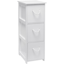 Bathstore Aura 3 Drawer White Cabinet with Rope Handles