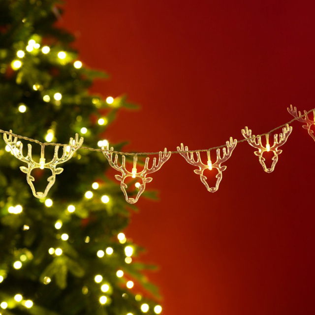 30 Warm White LED Stage Head Christmas String Light - image 1