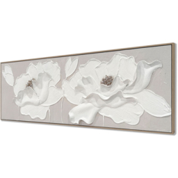 Neutral 3D Embellished Flower Canvas - thumbnail 3