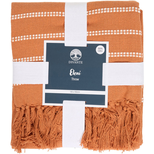 Eleni Tassel Throw Rust - image 1