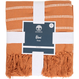 Eleni Tassel Throw Rust - thumbnail 1