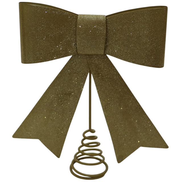 Gold Metal Bow Tree Topper Gold - image 1