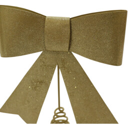 Gold Metal Bow Tree Topper Gold - thumbnail 3