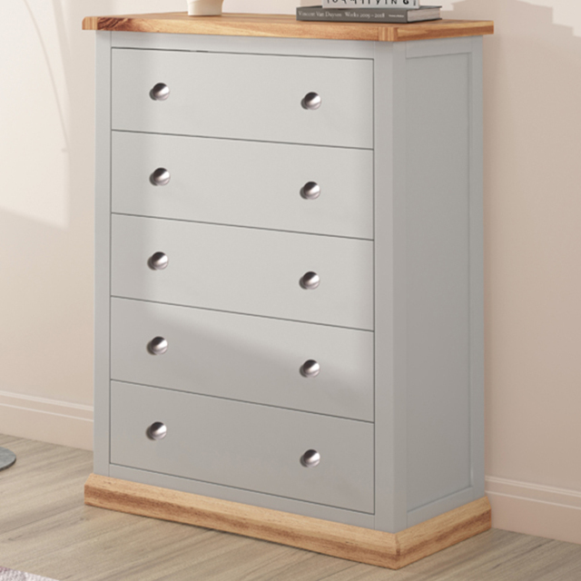 Cabinet Bits Bomporto 5 Drawer Chest of Drawers with Chrome Knob - image 1