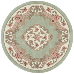 Origins Shensi Green Wool Round Rug 120cm - thumbnail 1