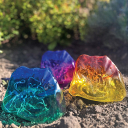 Gardenkraft Solar Rock Stone Light 3 Pack - thumbnail 2