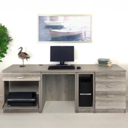 R White Cabinets Set 16 4 Drawer Grey Computer Desk