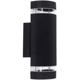 ValueLights Ryston Black Cool White Bulb Wall Up-Down Light