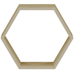 Homebase Hexagon Light Oak Effect Wall Shelf 3 Pack - thumbnail 4