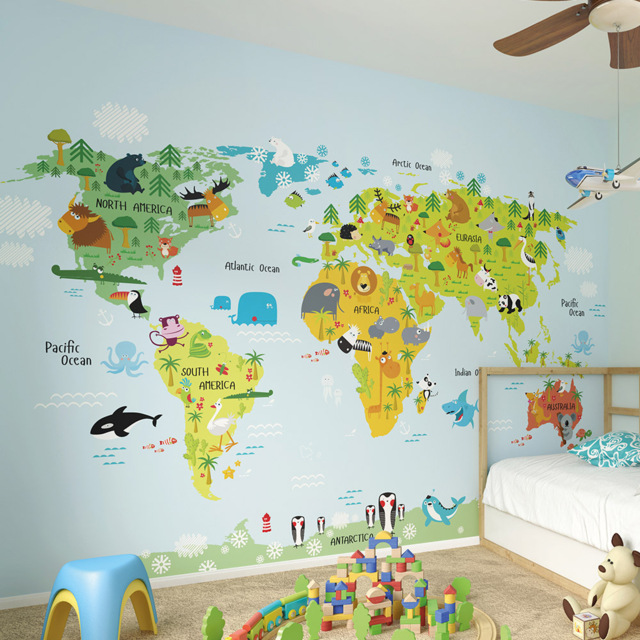 Origin Murals Whole Wide World Multicolour Wall Mural - image 1
