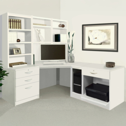 R White Cabinets Set 20 4 Drawer White Computer Desk