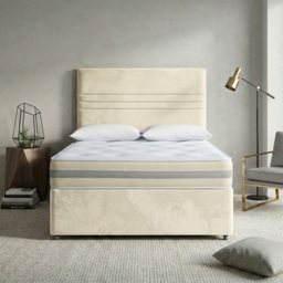DS Living Harrington Cream Double Plush Divan Bed - thumbnail 4