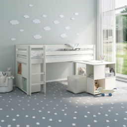 Noomi Midi White Single Continental Mid Sleeper Craft Cabin Set - thumbnail 4