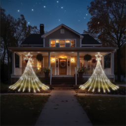 Xmas Haus Warm White 630 LED Waterfall Light Chain 4.8m - thumbnail 1