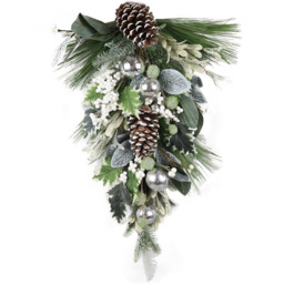 Angel Whispers White Berry Pinecone Door Drop