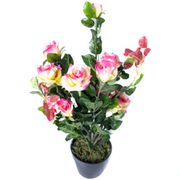 Best Artificial Multicoloured Rose Plant in Pot 2ft - thumbnail 1