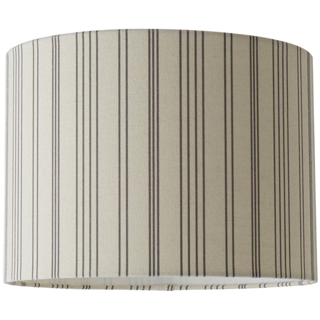 ValueLights Hallie Natural Linen Stripe Drum Ceiling Lamp Shade Large - image 1